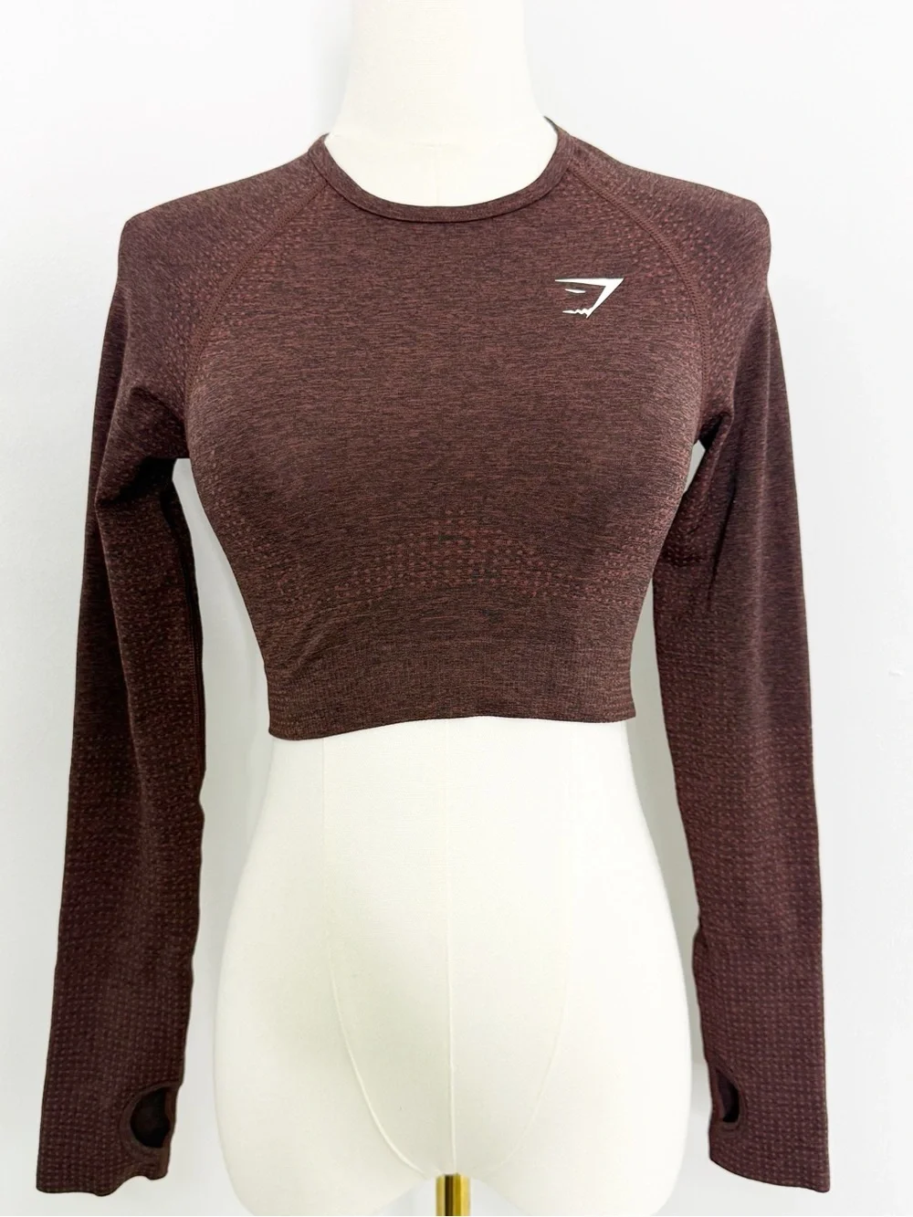 Gymshark Vital Seamless 2.0 Crop Top Bundle Small Black & Burgundy - Picture 6 of 6